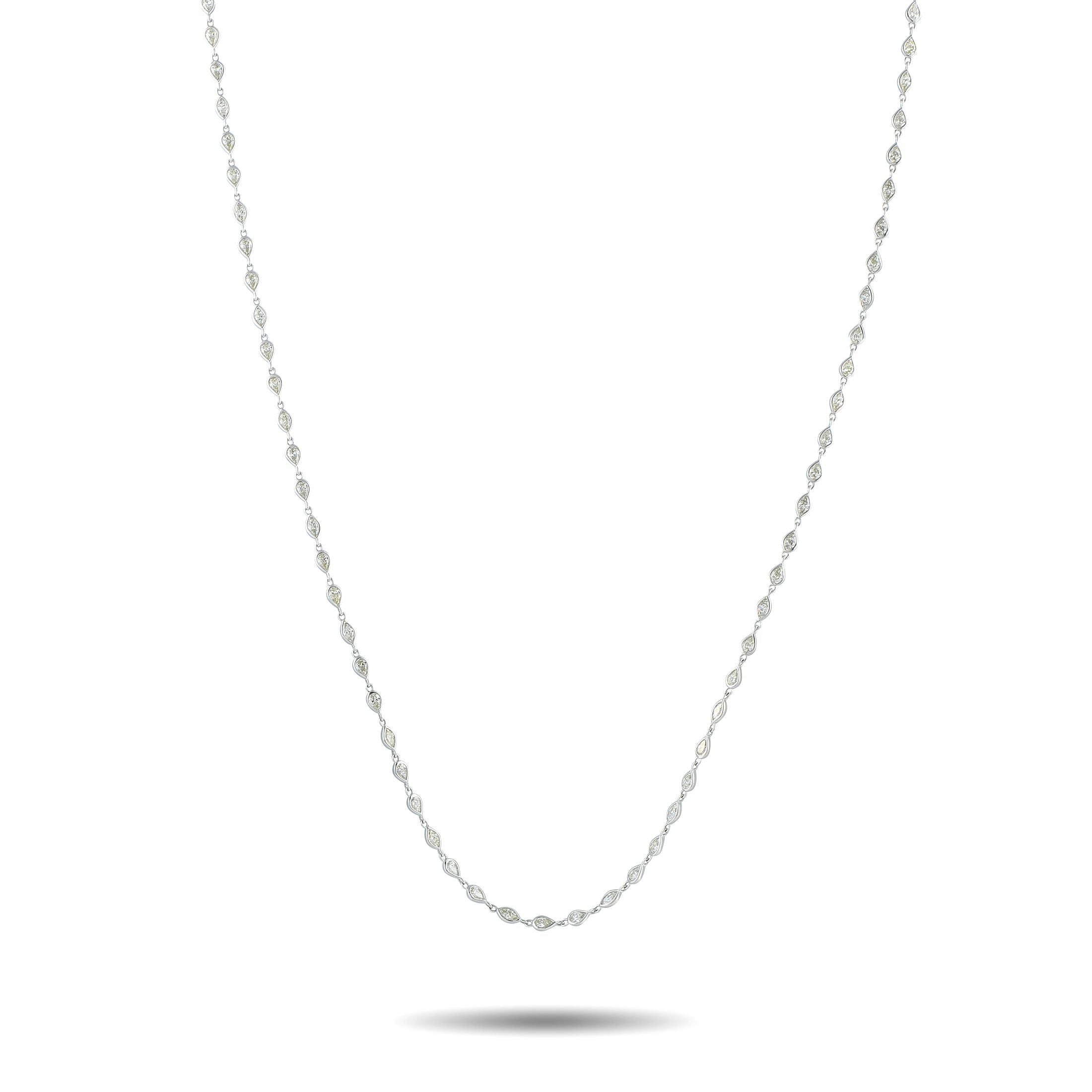 Exclusive 18K White Gold 7.10ct Diamond Necklace – This 18K White Gold necklace is ideal for any occasion