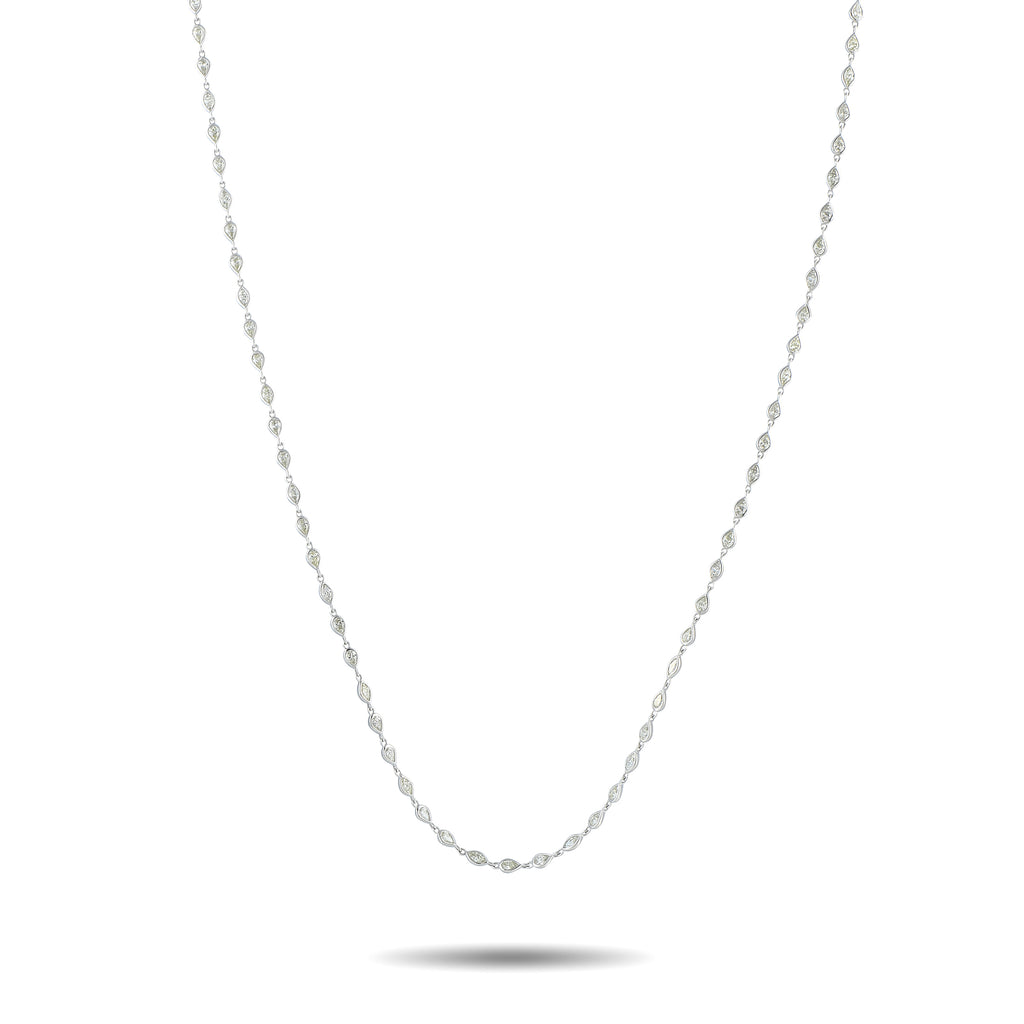Exclusive 18K White Gold 7.10ct Diamond Necklace – This 18K White Gold necklace is ideal for any occasion