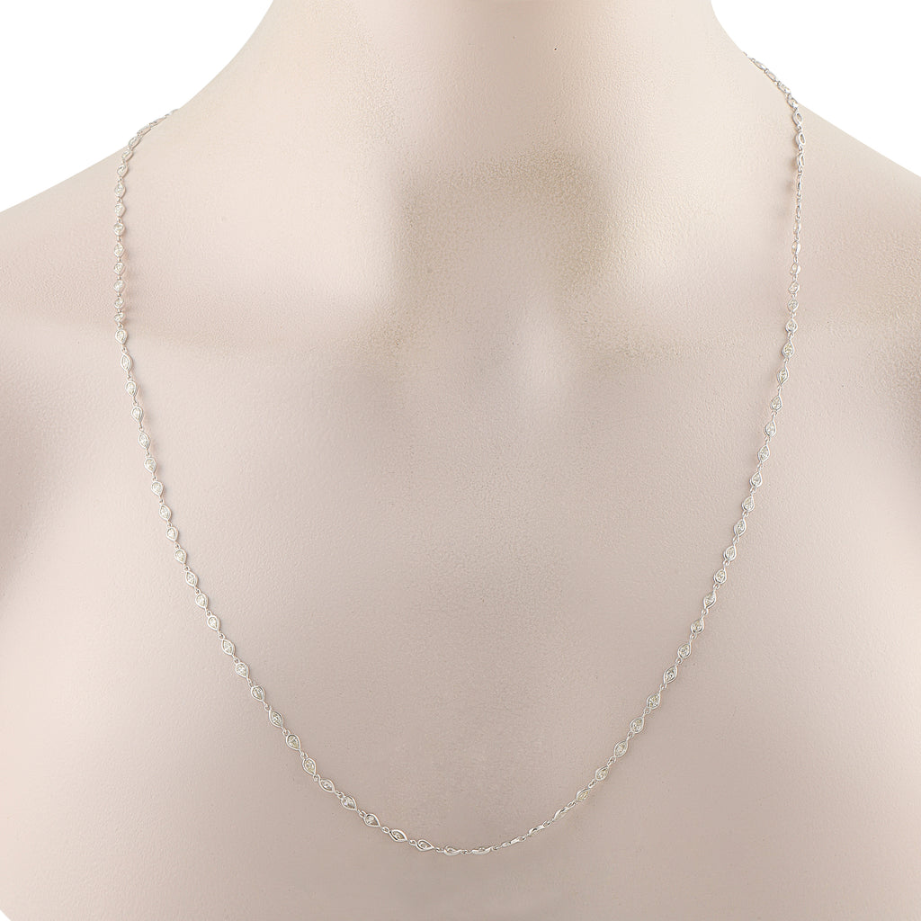 Exclusive 18K White Gold 7.10ct Diamond Necklace