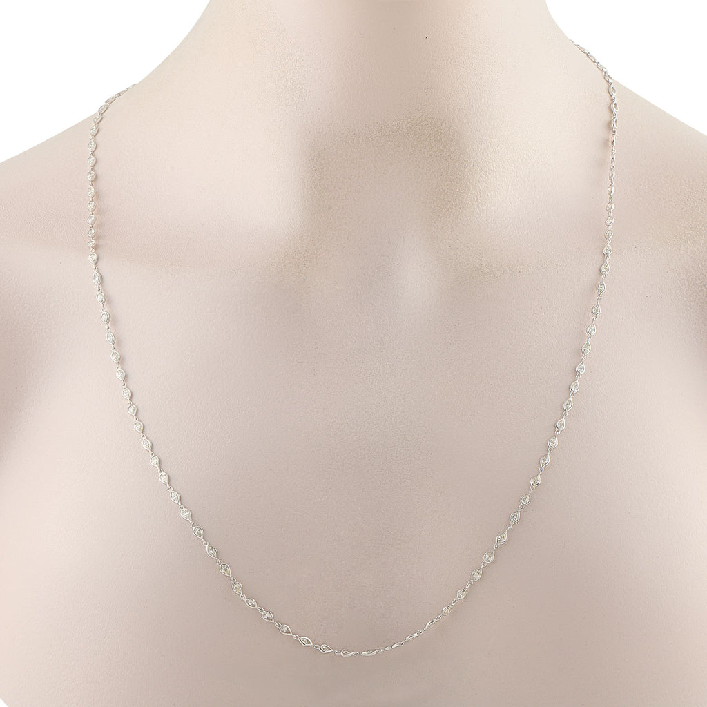Exclusive 18K White Gold 7.10ct Diamond Necklace