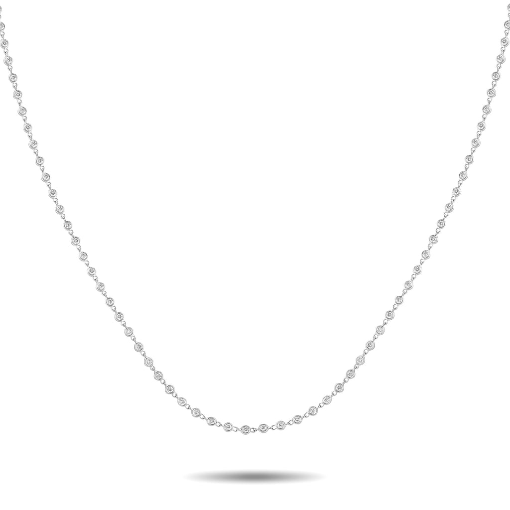 Exclusive 18K White Gold 4.50ct Diamond Necklace – This necklace is ideal for anyone who appreciates understated elegance