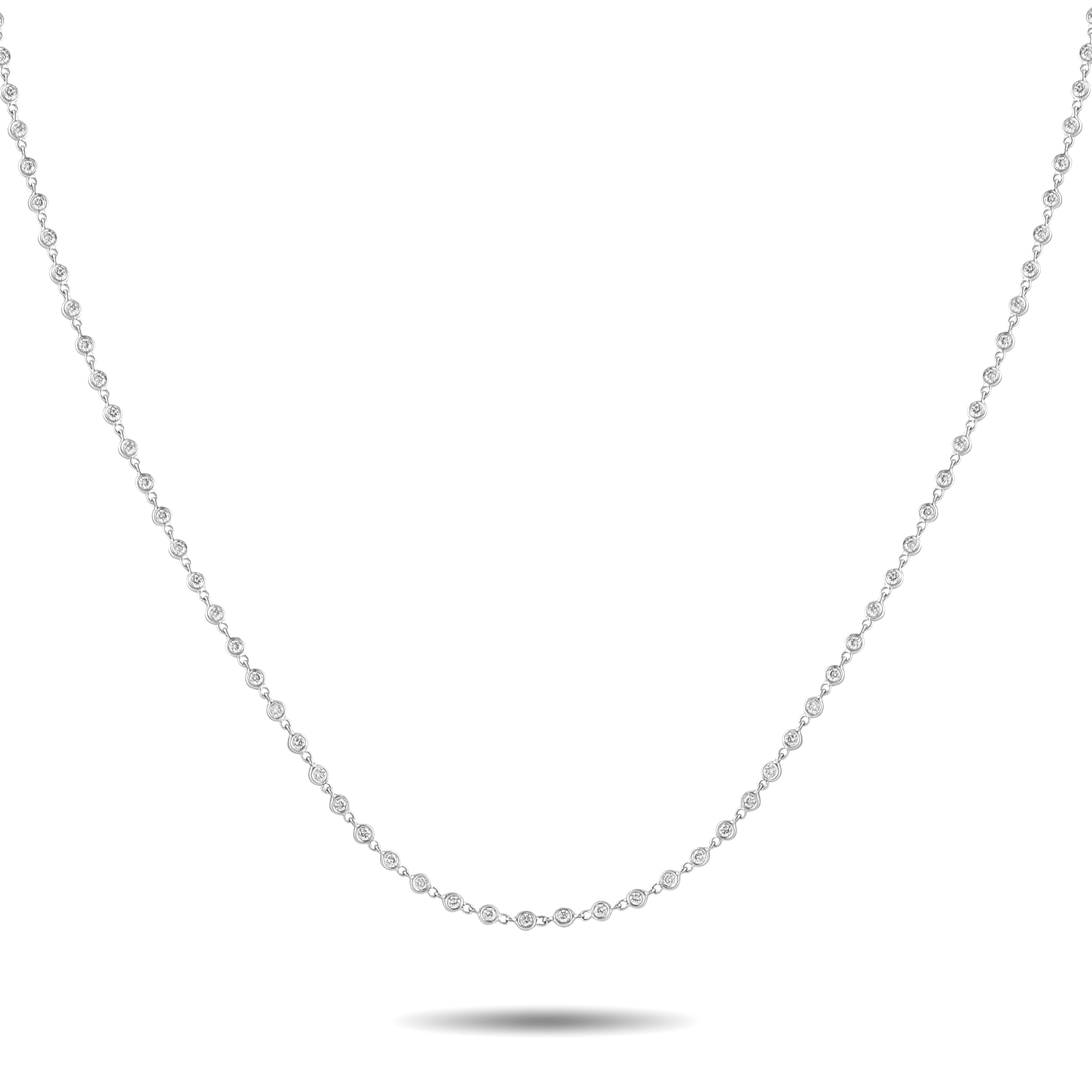 Exclusive 18K White Gold 4.50ct Diamond Necklace – This necklace is ideal for anyone who appreciates understated elegance