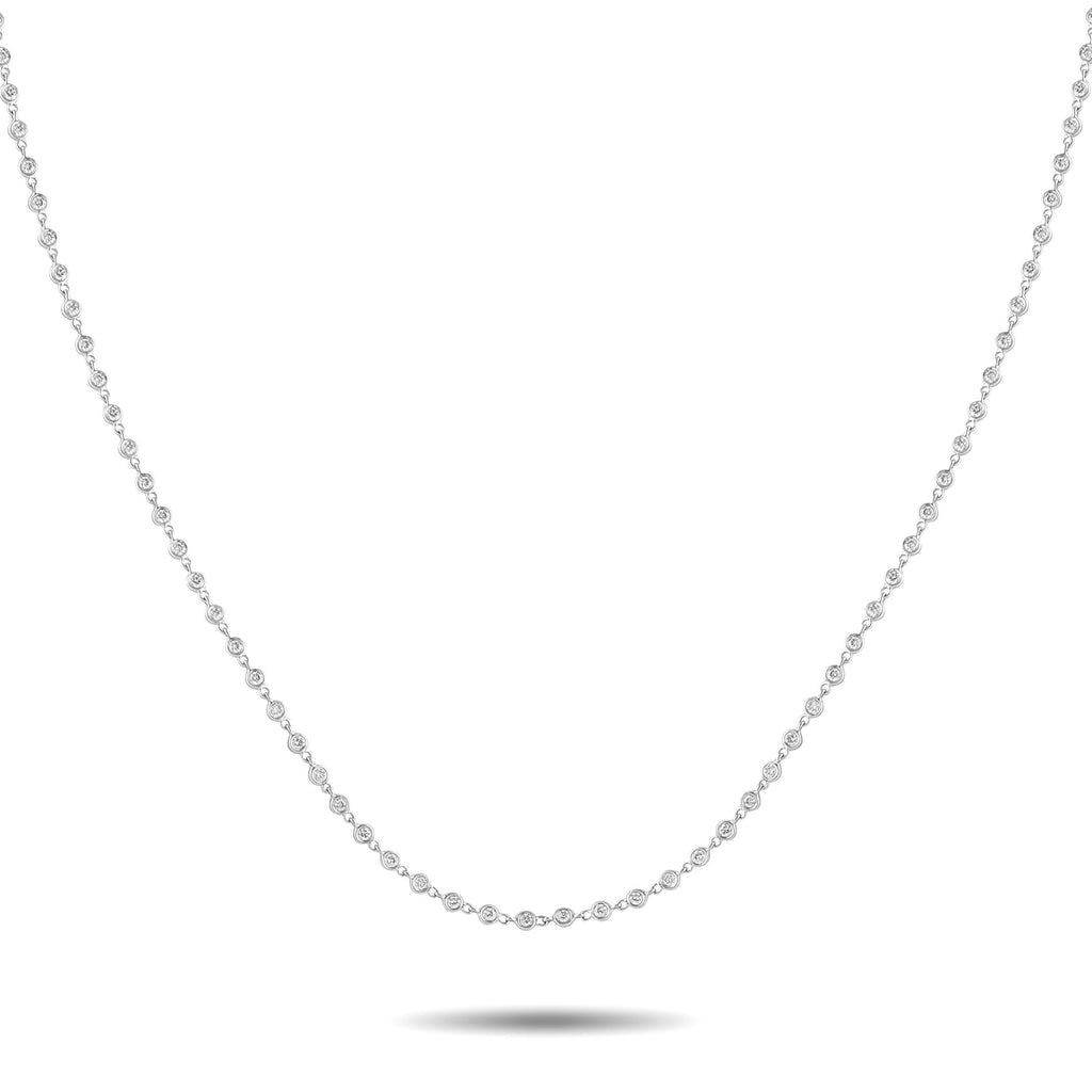 Exclusive 18K White Gold 4.50ct Diamond Necklace – This necklace is ideal for anyone who appreciates understated elegance
