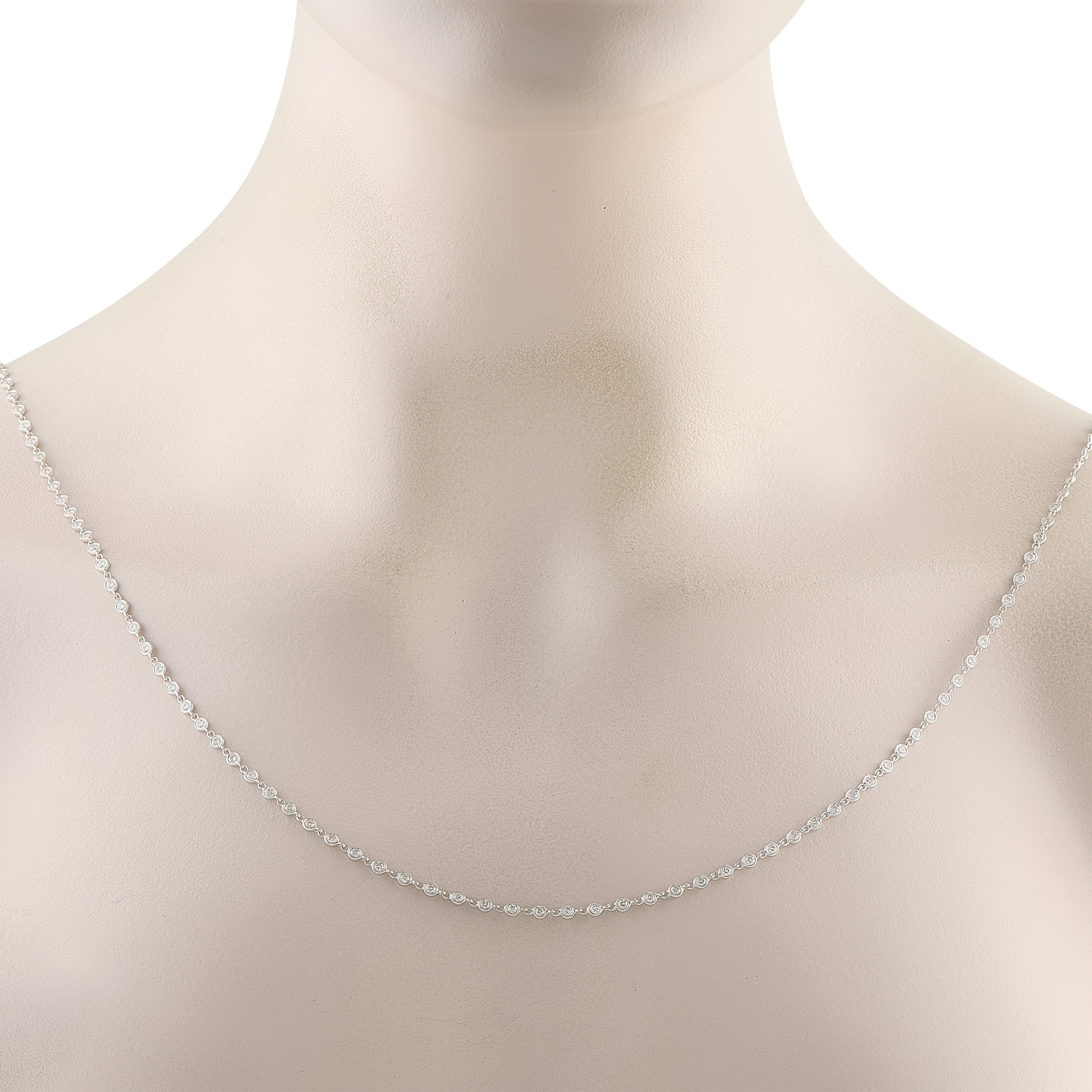 Exclusive 18K White Gold 4.50ct Diamond Necklace