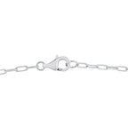 18K White Gold 1.10ct Diamond Bar Link Necklace