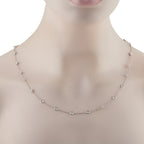 Exclusive 18K White Gold 10.60ct Diamond Station Necklace
