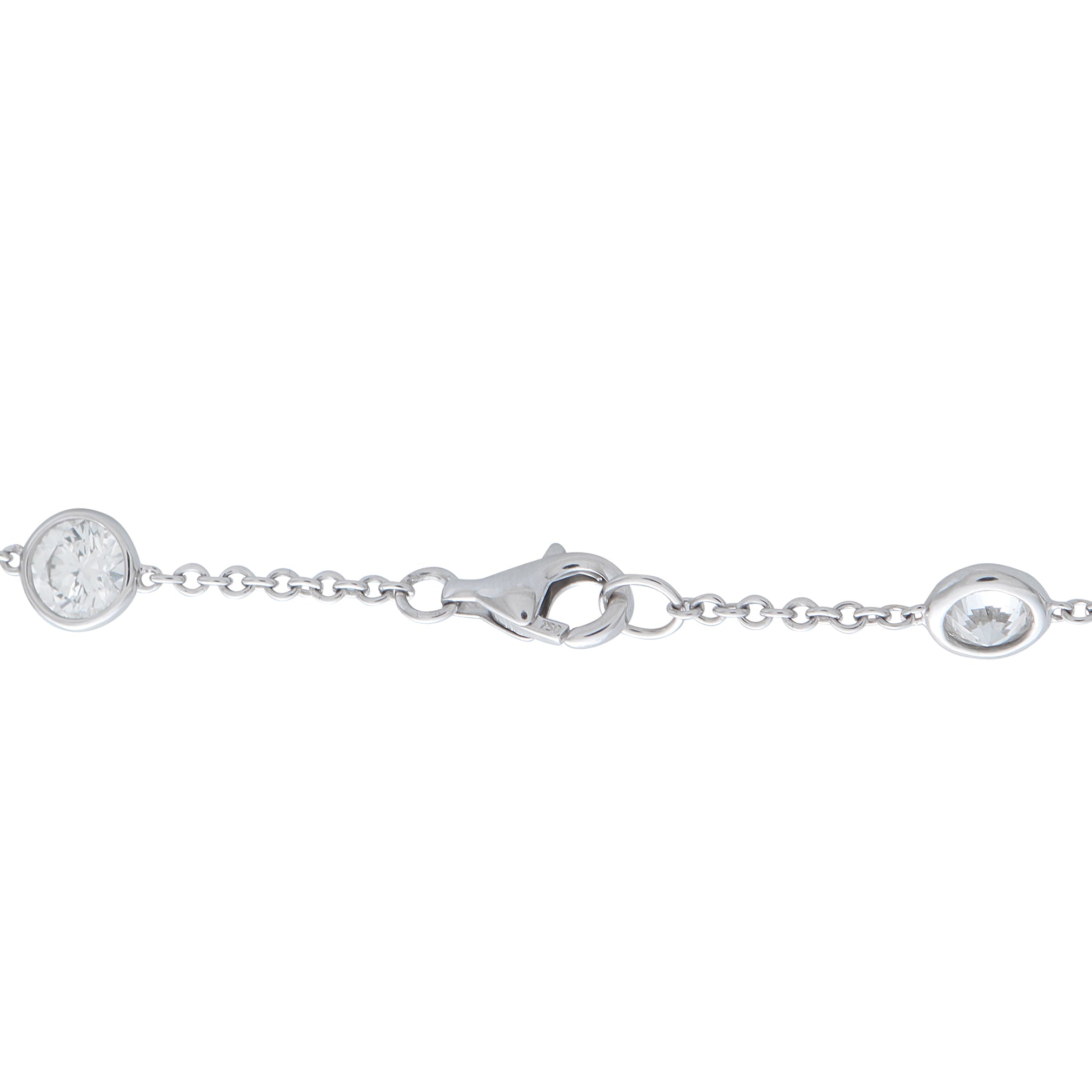 Exclusive 18K White Gold 10.60ct Diamond Station Necklace