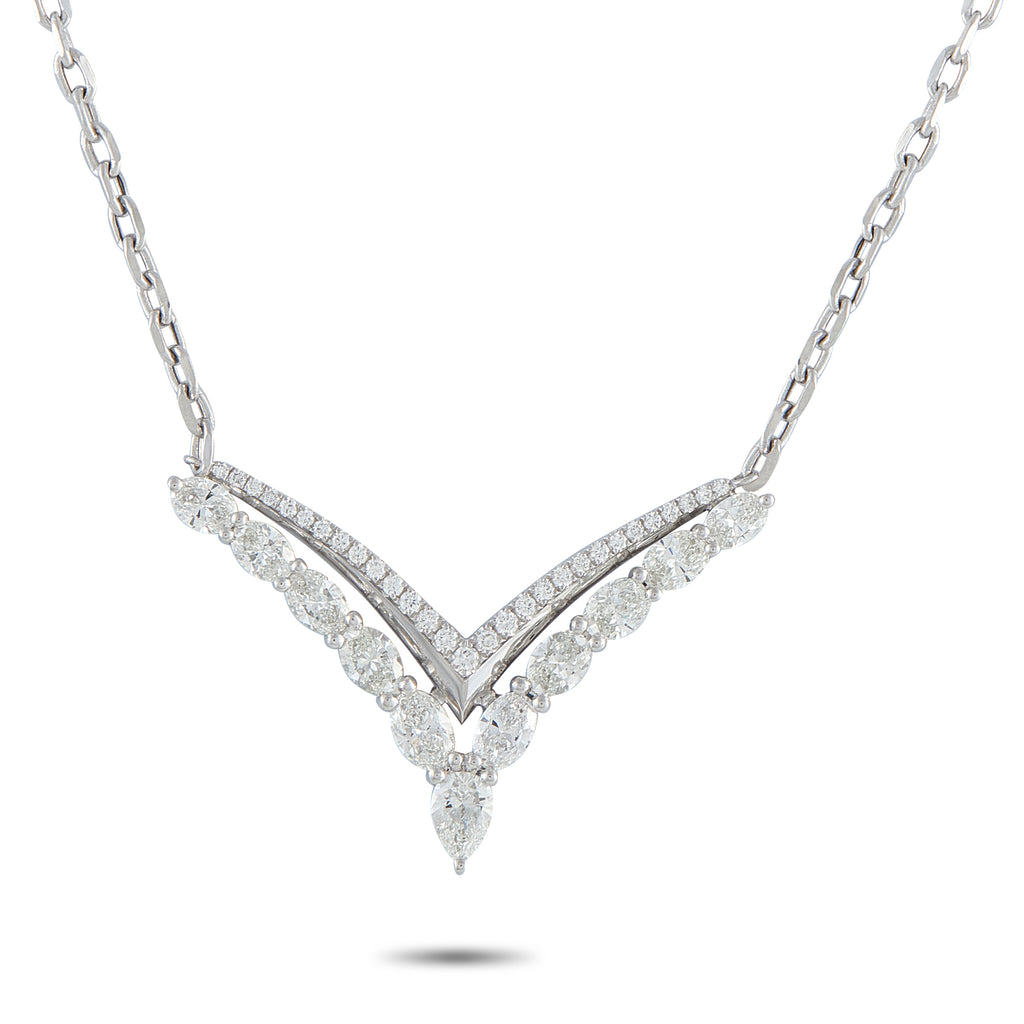 18K White Gold 2.20ct Diamond Necklace