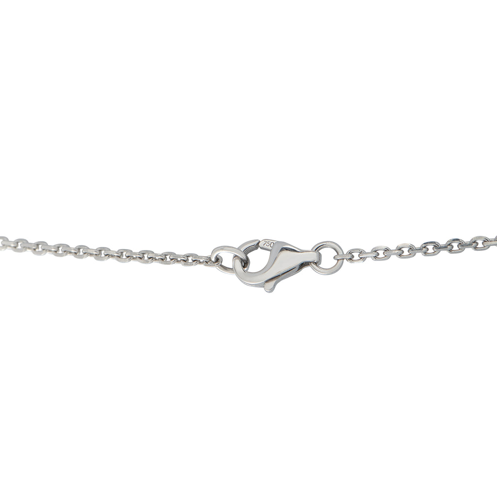 18K White Gold 1.25ct Diamond Geometric Drop Necklace