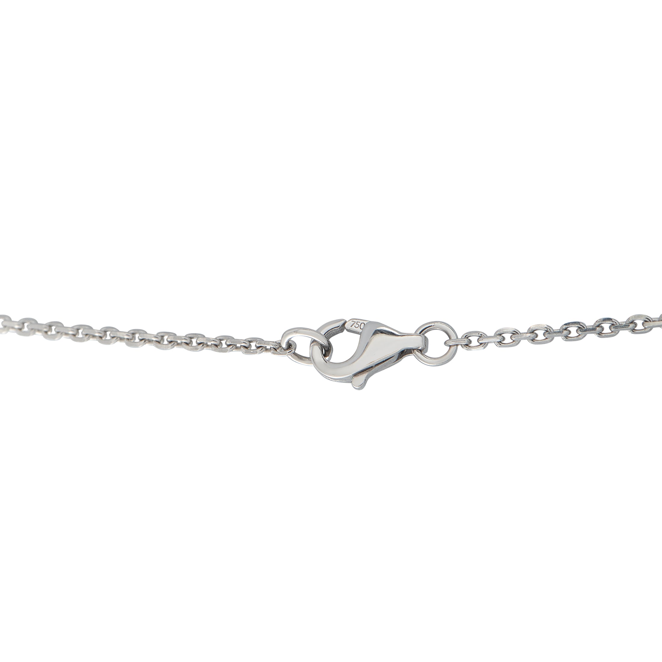 18K White Gold 1.25ct Diamond Geometric Drop Necklace