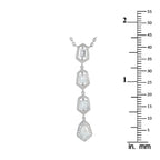 18K White Gold 1.25ct Diamond Geometric Drop Necklace
