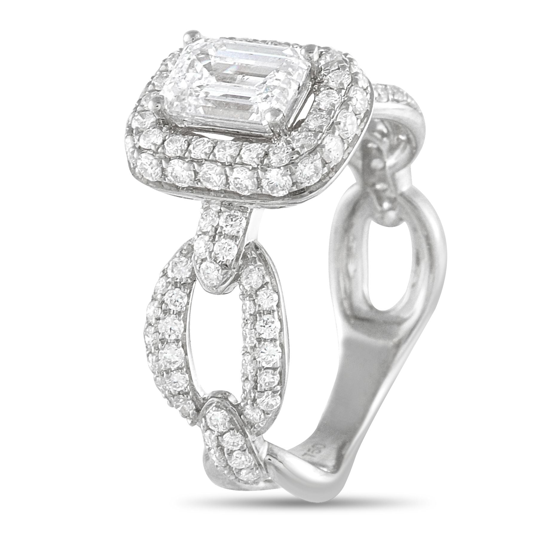 Exclusive 18K White Gold 1.80ct Diamond Ring