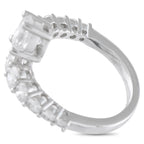 Exclusive 18K White Gold 2.60ct Diamond Square Bypass Ring