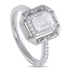 Exclusive 18K White Gold 1.27ct Diamond Ring ALR-20064 – With a design rooted in structure and balance, this Exclusive  diamo