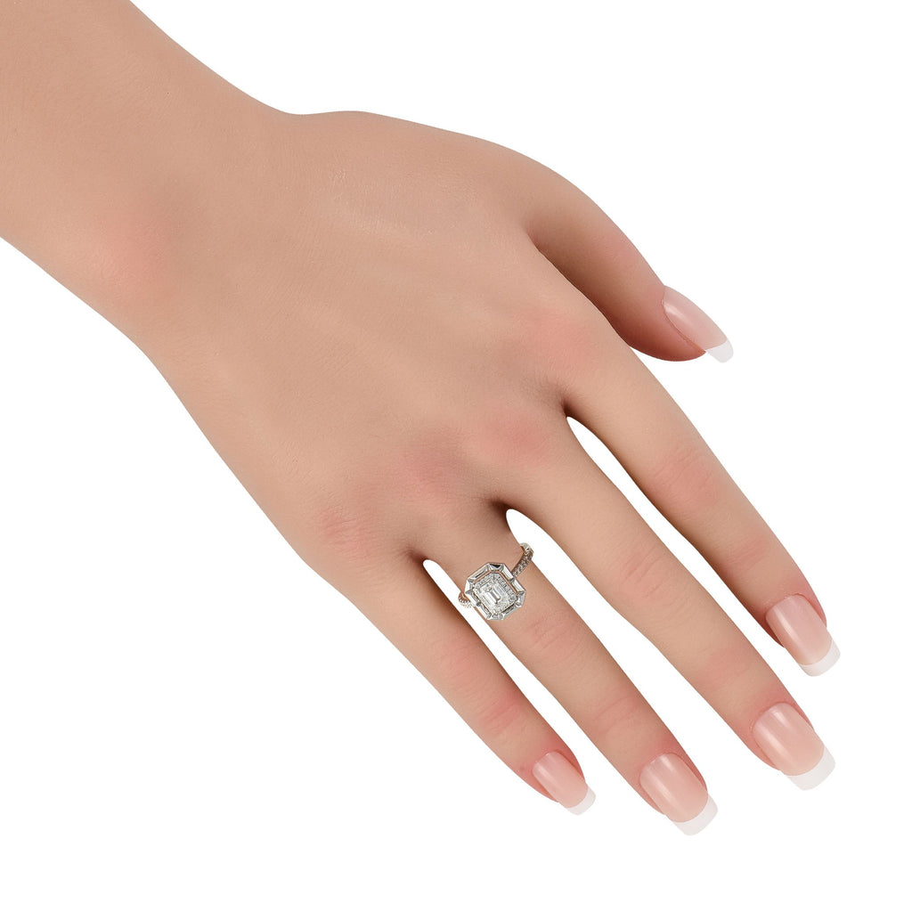 Exclusive 18K White Gold 1.27ct Diamond Ring