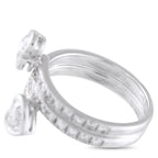 Exclusive 18K White Gold 1.75ct Diamond Heart Coil Ring