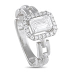 Exclusive 18K White Gold 1.25ct Diamond Square Link Ring – This Exclusive  piece sets its 1