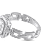 Exclusive 18K White Gold 1.25ct Diamond Square Link Ring
