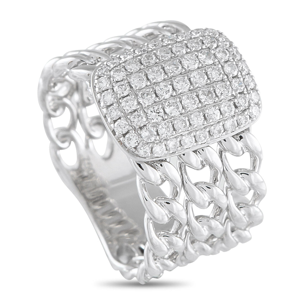 Exclusive 18K White Gold 0.60ct Diamond Ring – This ring is filled with dynamic details