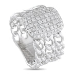 Exclusive 18K White Gold 0.60ct Diamond Ring – This ring is filled with dynamic details