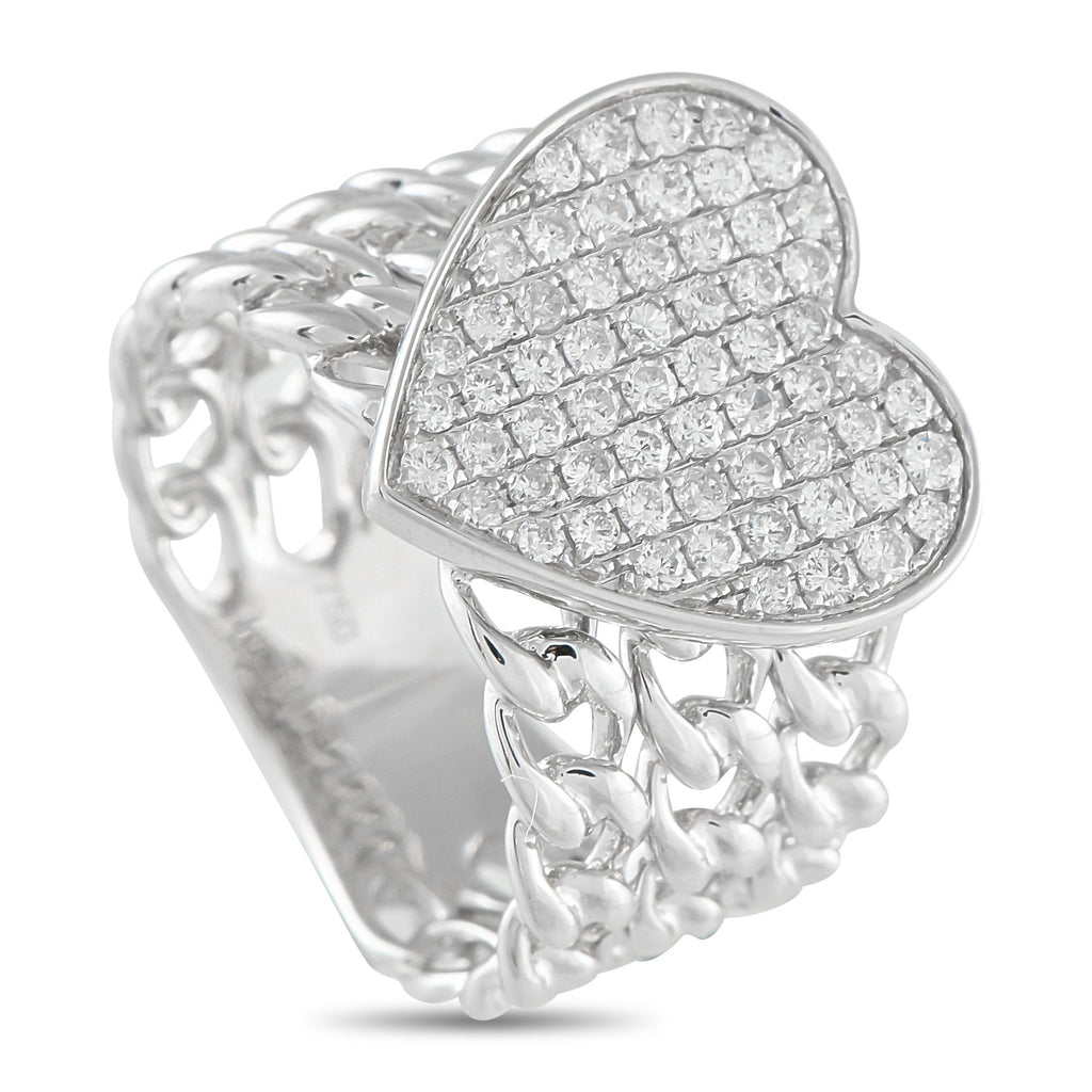 Exclusive 18K White Gold 0.68ct Diamond Ring – Put your love boldly on display with this impeccably crafted ring