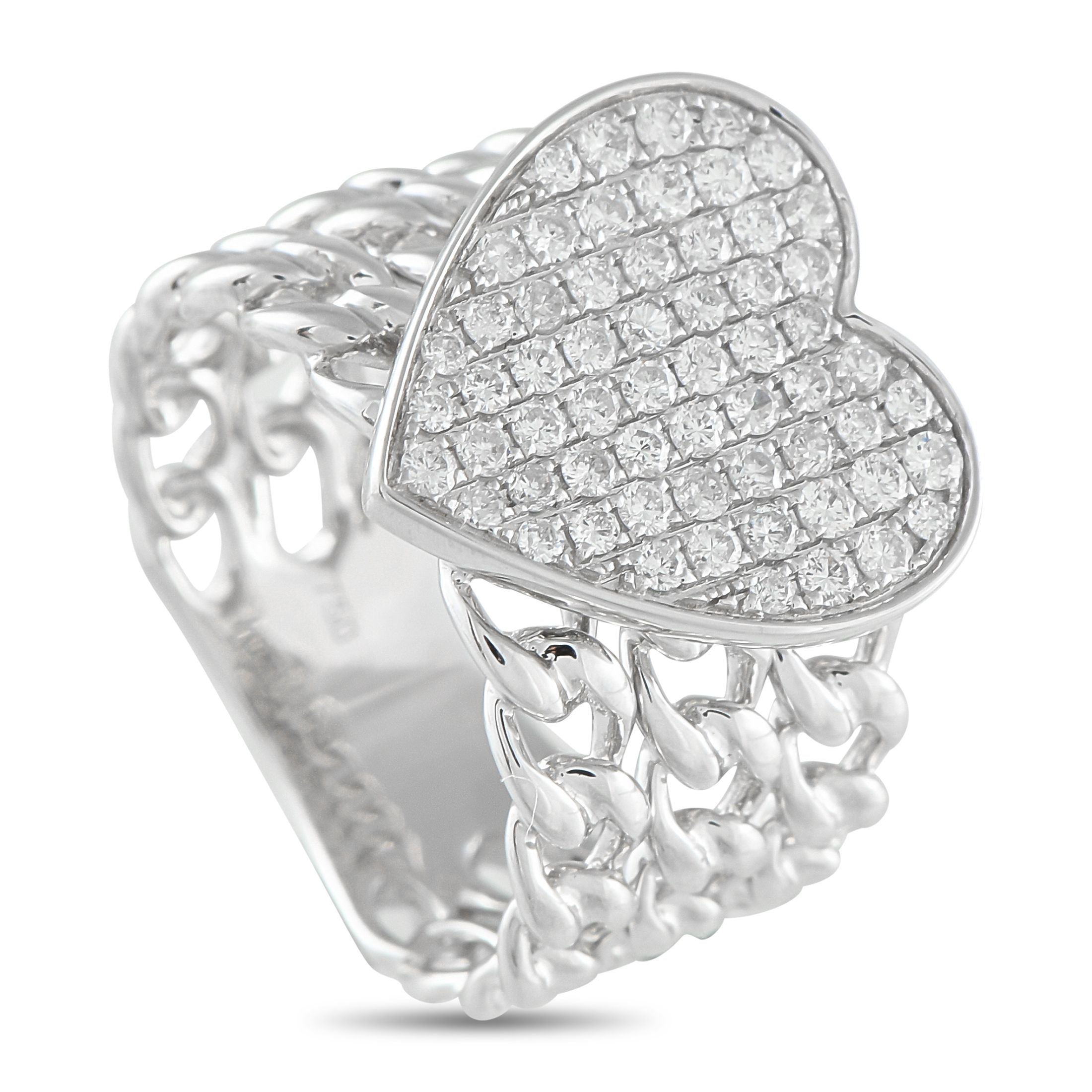Exclusive 18K White Gold 0.68ct Diamond Ring – Put your love boldly on display with this impeccably crafted ring