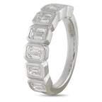 18K White Gold 1.75ct Diamond Emerald-Cut 7-Stone Ring