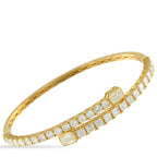 Exclusive 18K Yellow Gold 4.26ct Diamond Bracelet – This Odelia bracelet’s 18K Yellow Gold setting seemingly wraps around the