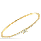 Exclusive 18K Yellow Gold 1.30ct Diamond Bracelet – This Odelia bangle bracelet is simple, elegant, and endlessly charming