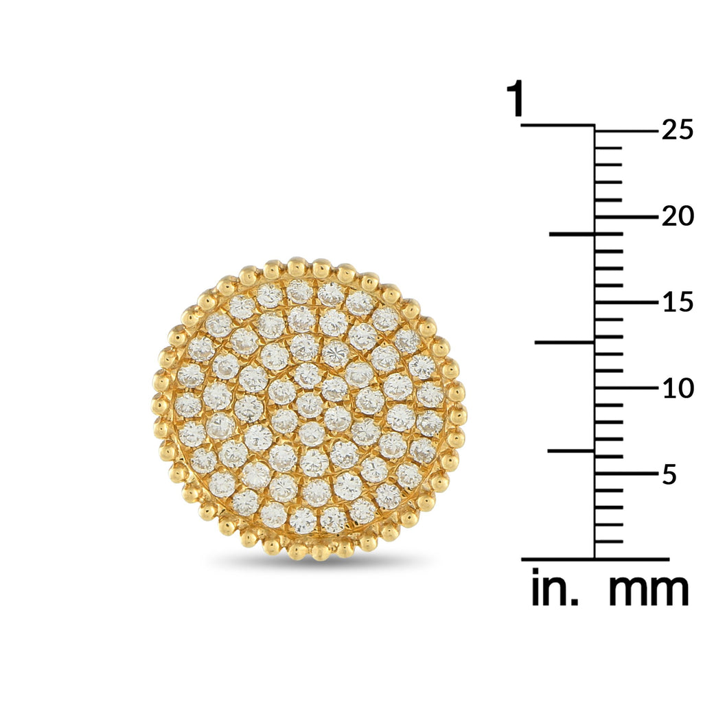 Exclusive 18K Yellow Gold 1.98ct Diamond Earrings