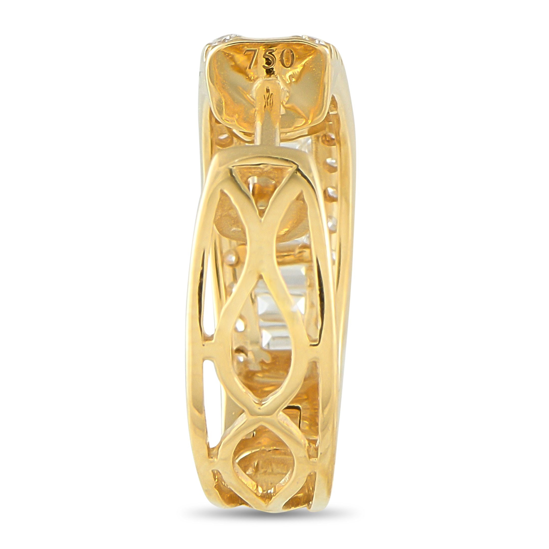 Exclusive 18K Yellow Gold 1.56ct Diamond Earrings