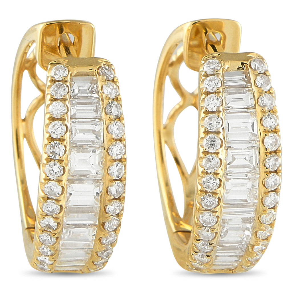 Exclusive 18K Yellow Gold 1.55ct Diamond Earrings – These earrings are ideal for anyone who appreciates understated luxury