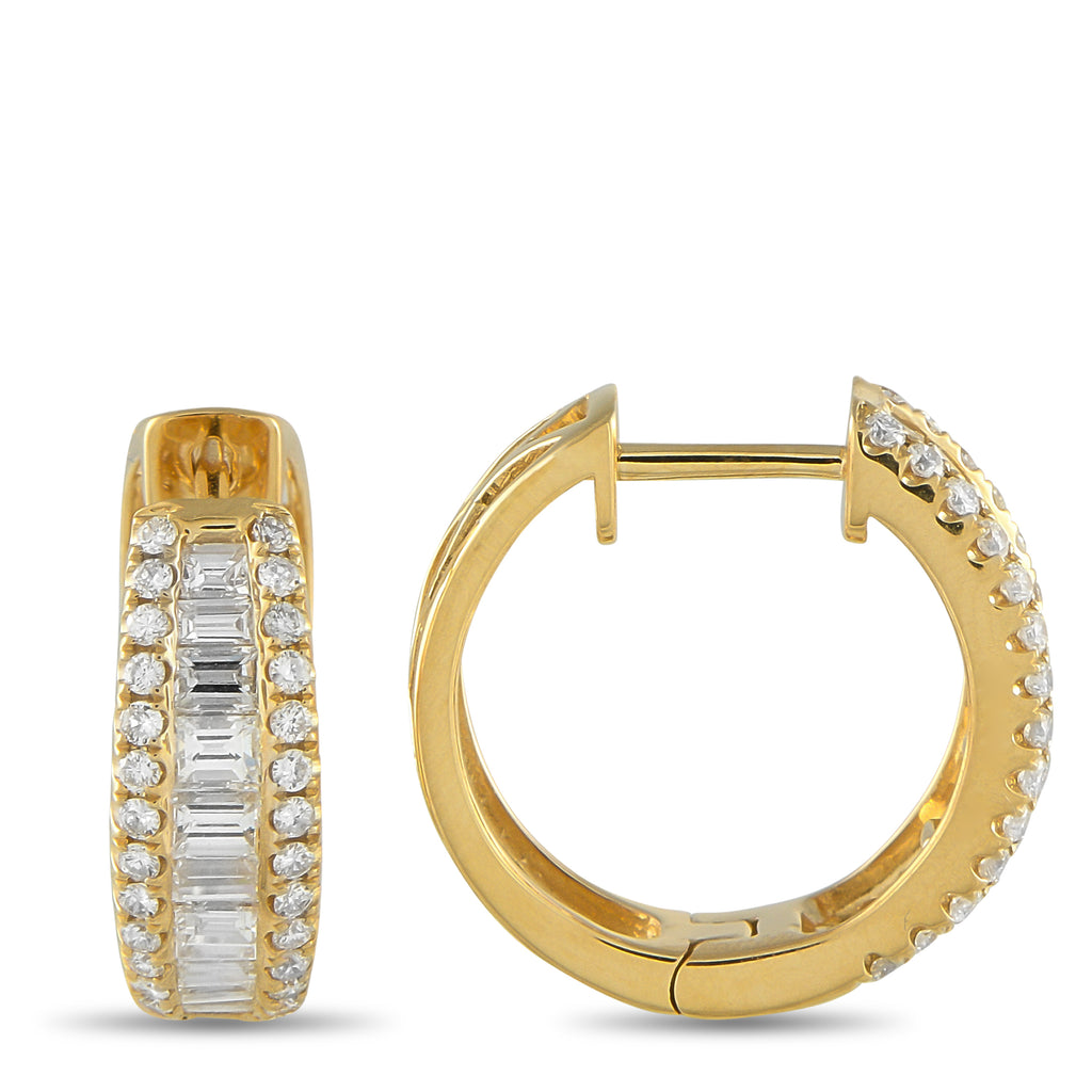 18K Yellow Gold 1.55ct Diamond Earrings