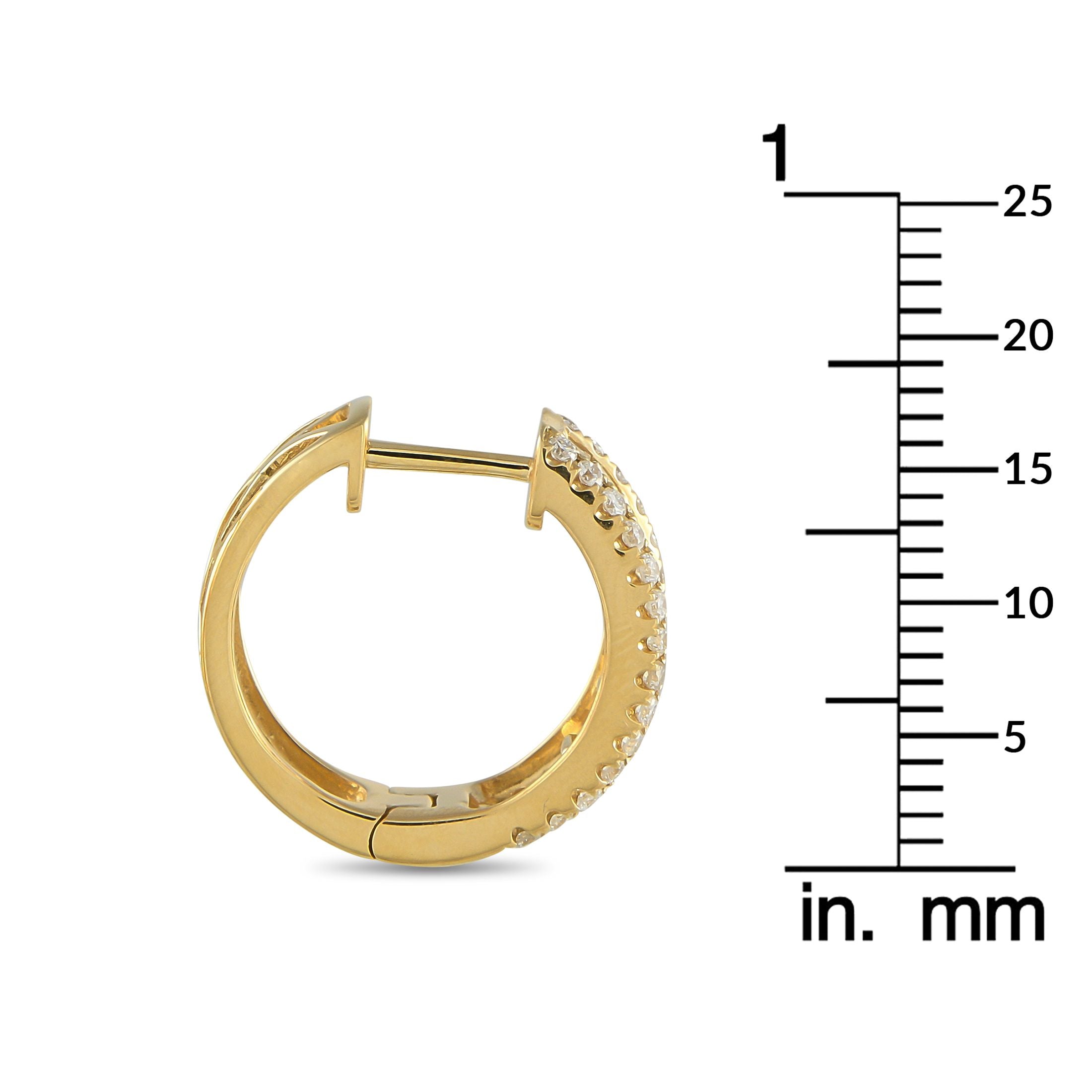 Exclusive 18K Yellow Gold 1.55ct Diamond Earrings