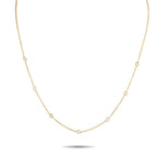 Exclusive 18K Yellow Gold 0.75ct Diamond Station Necklace – This necklace is stylish and sophisticated