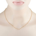 Exclusive 18K Yellow Gold 0.75ct Diamond Station Necklace