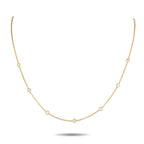 18K Yellow Gold 1.05ct Diamond Station Necklace