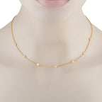 18K Yellow Gold 1.05ct Diamond Station Necklace