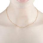 Exclusive 18K Yellow Gold 1.50ct Diamond Station Necklace