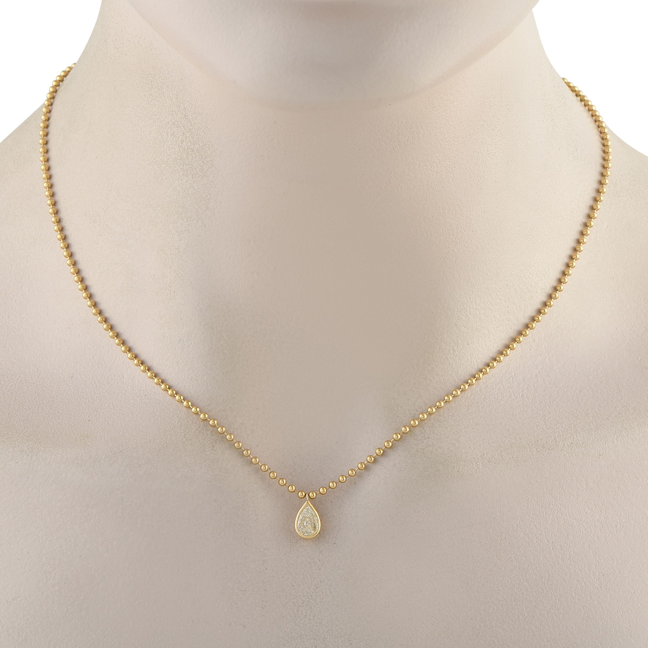 Exclusive 18K Yellow Gold 0.72ct Diamond Necklace