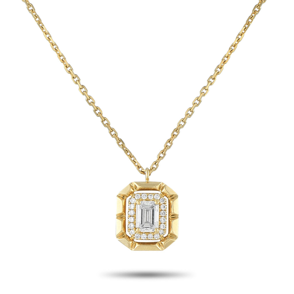 Exclusive 18K Yellow Gold 0.62ct Diamond Necklace – This Odelia necklace radiates light