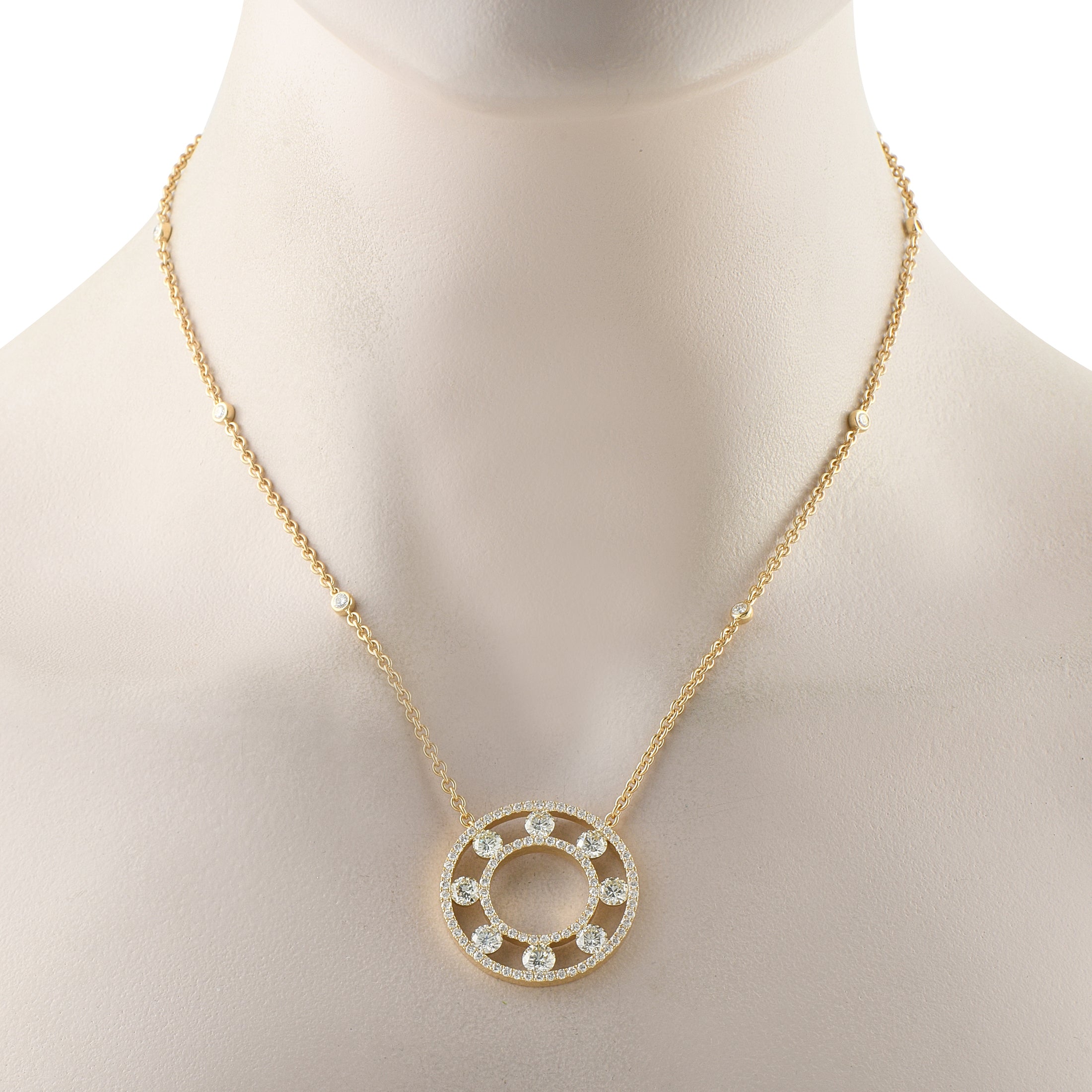 Exclusive 18K Yellow Gold 1.70ct Diamond Necklace