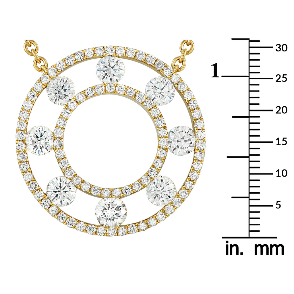 18K Yellow Gold 1.70ct Diamond Necklace