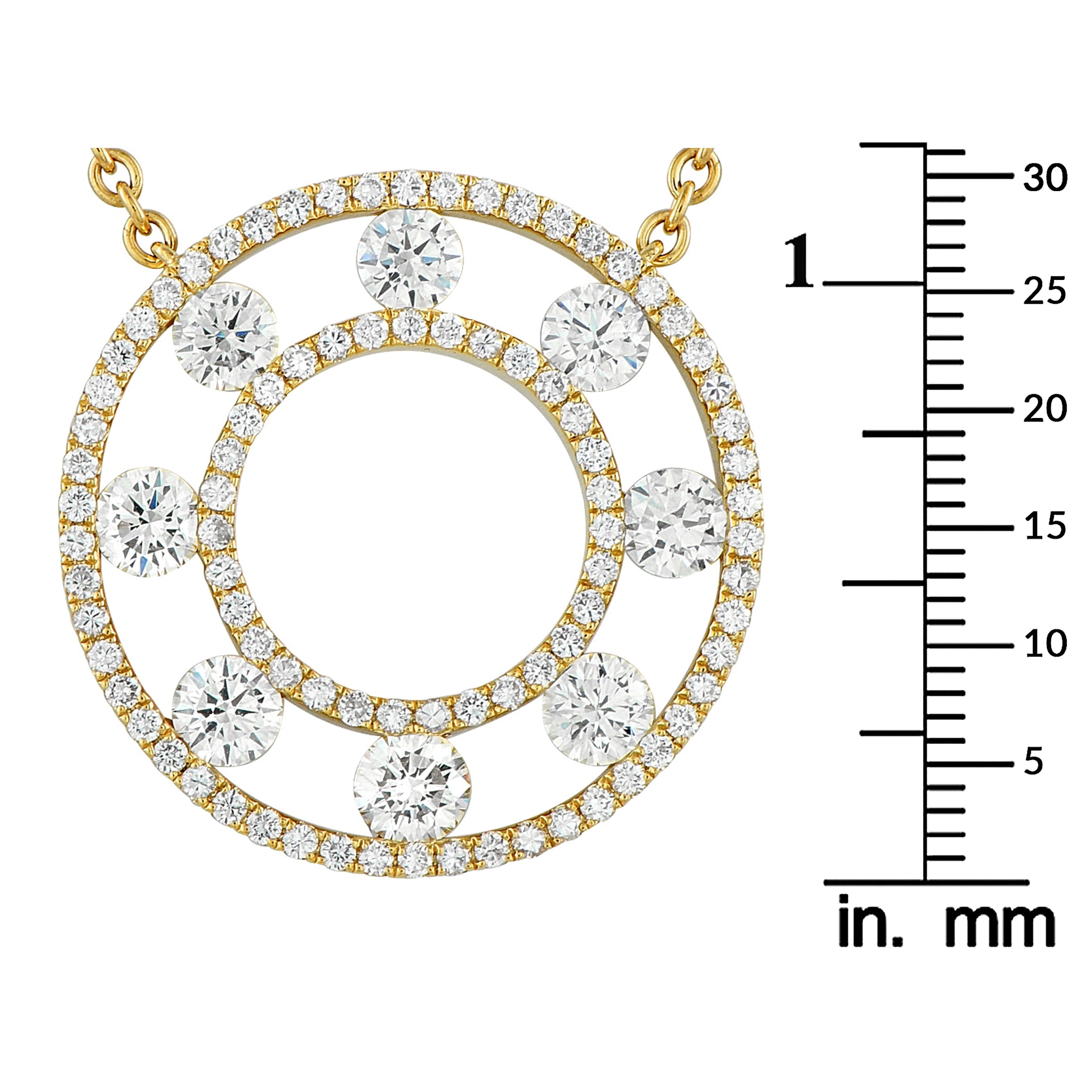 18K Yellow Gold 1.70ct Diamond Necklace