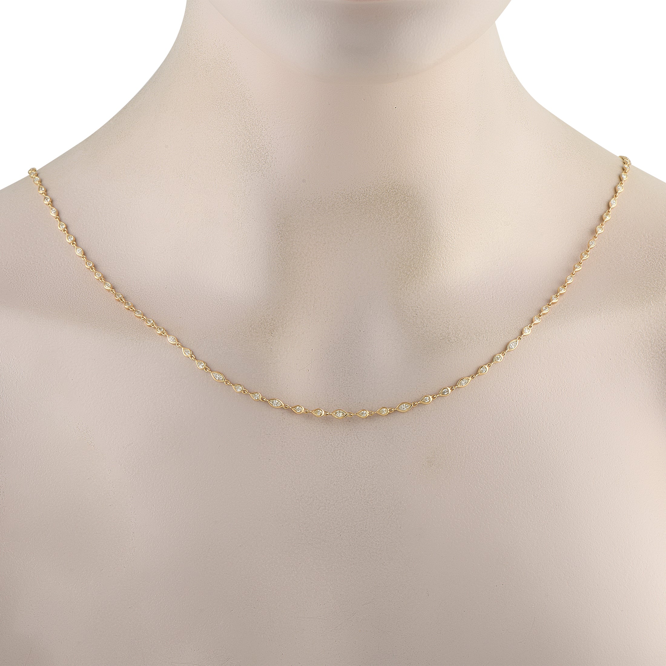 Exclusive 18K Yellow Gold 4.50ct Diamond Necklace