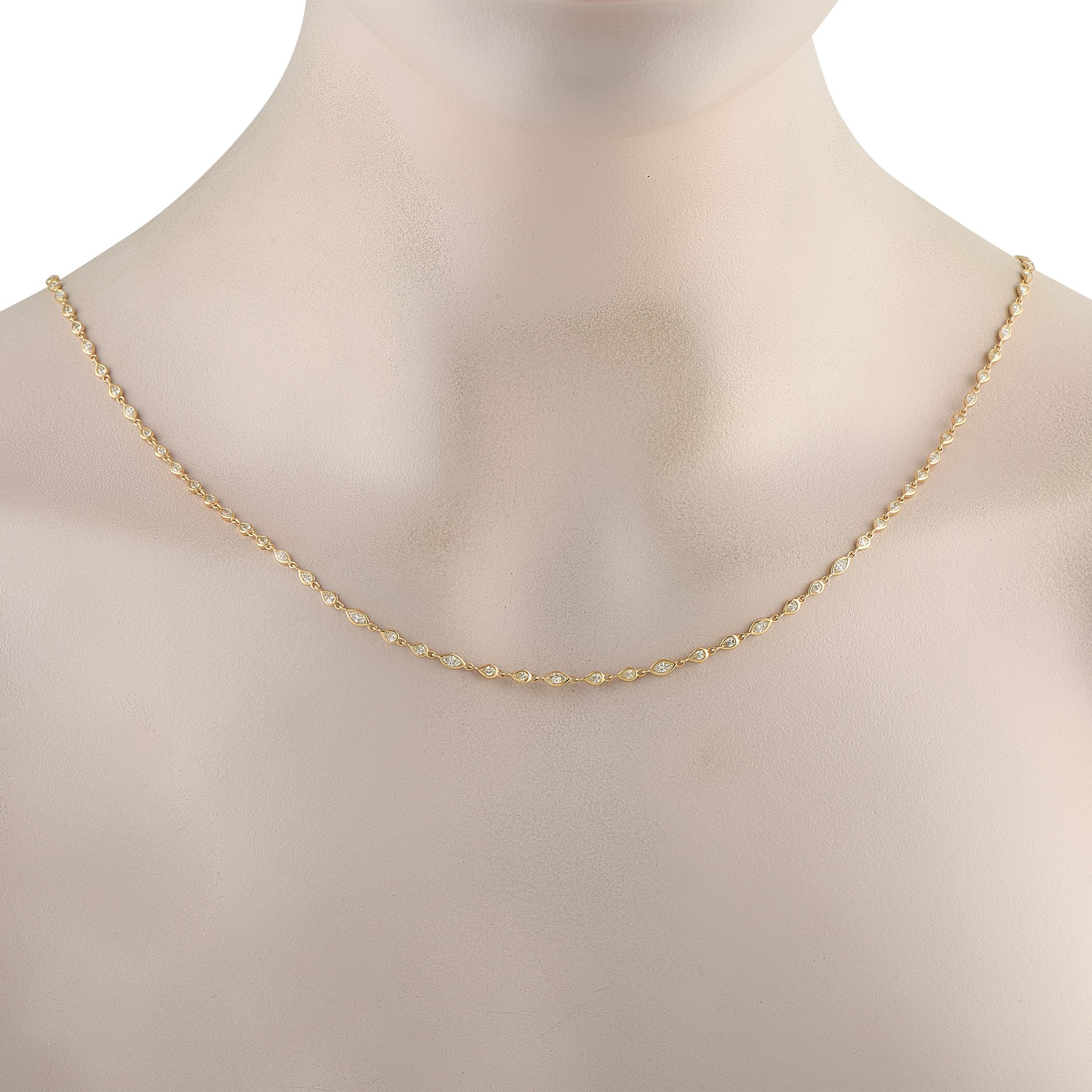 Exclusive 18K Yellow Gold 4.50ct Diamond Necklace