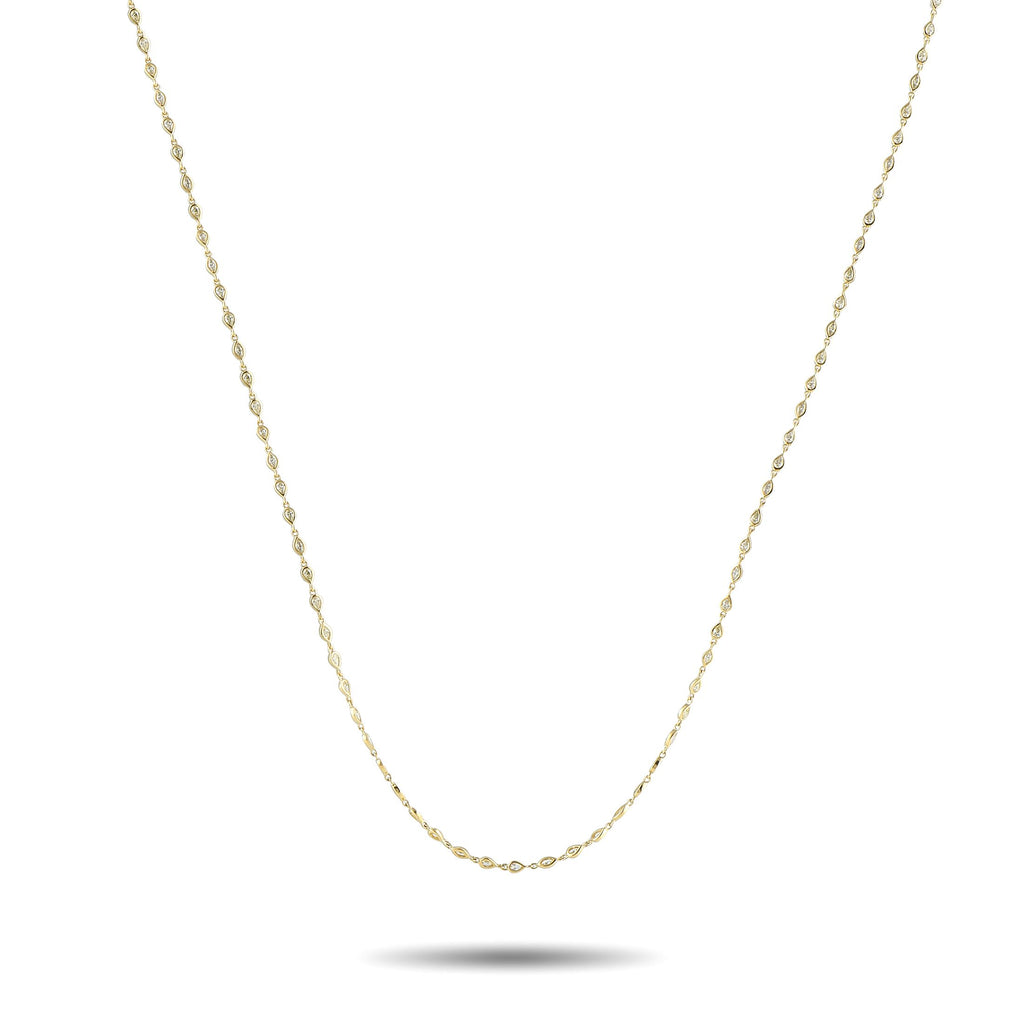 Exclusive 18K Yellow Gold 6.30ct Diamond Necklace – A series of sparkling Diamonds with a total weight of 6