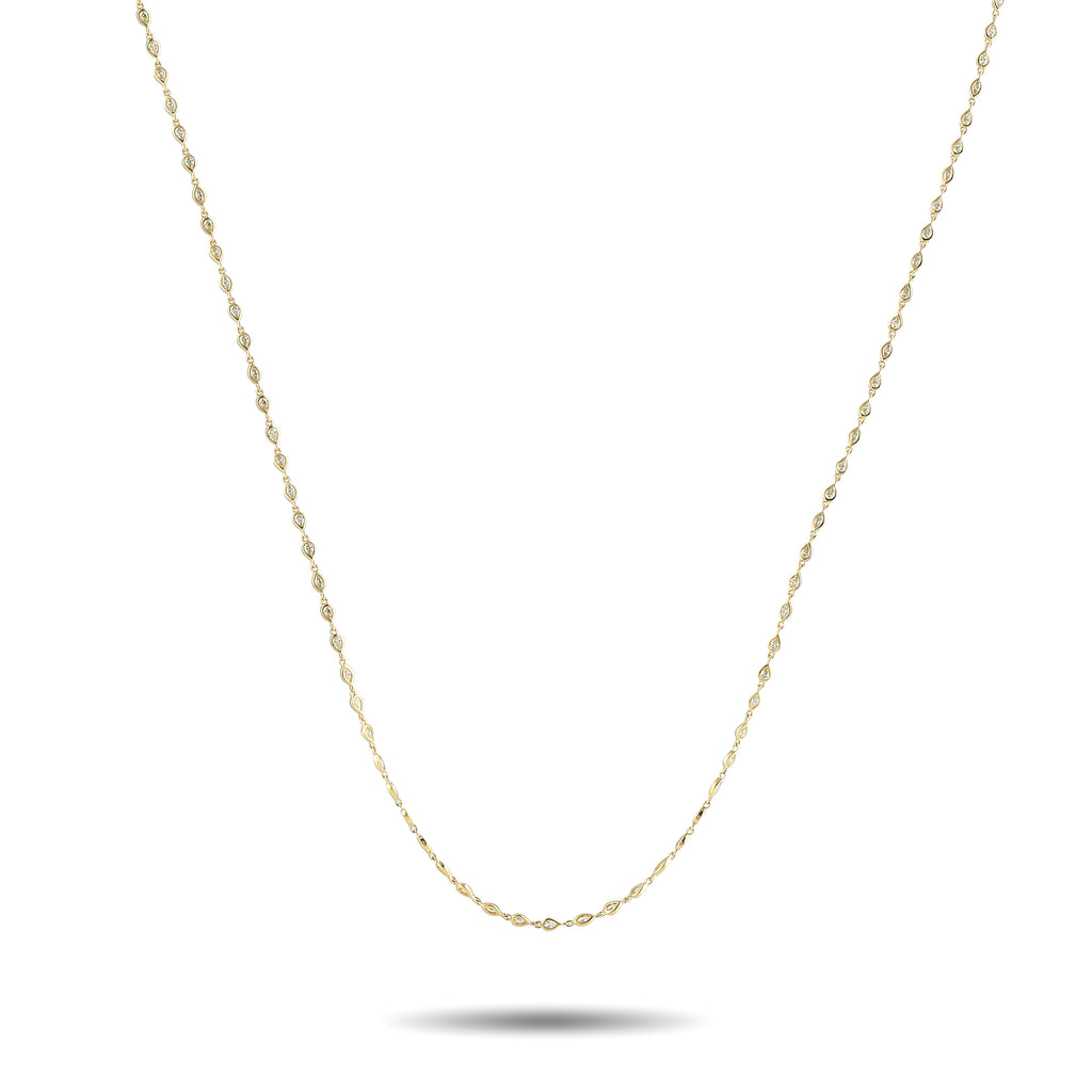 Exclusive 18K Yellow Gold 6.30ct Diamond Necklace – A series of sparkling Diamonds with a total weight of 6