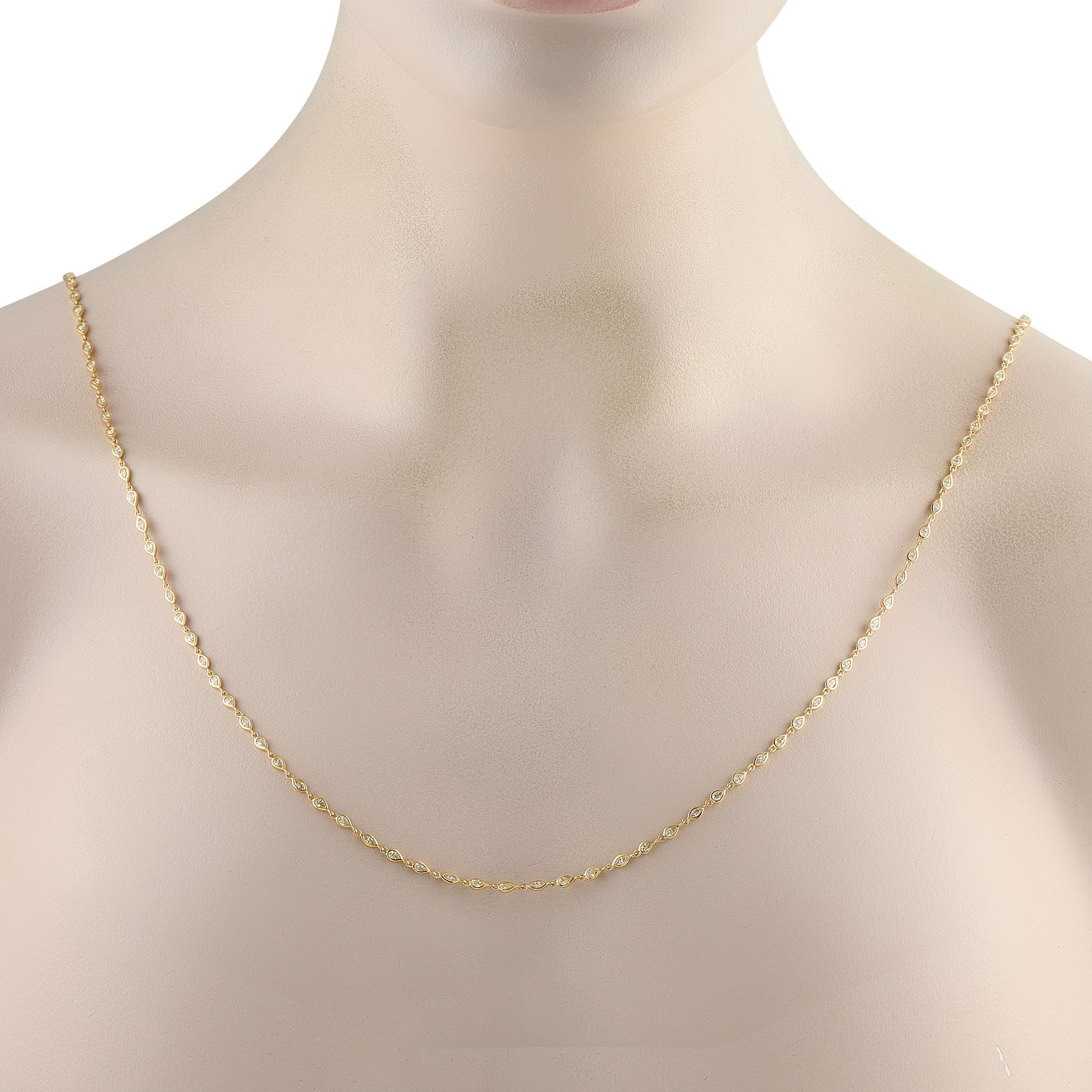 Exclusive 18K Yellow Gold 6.30ct Diamond Necklace
