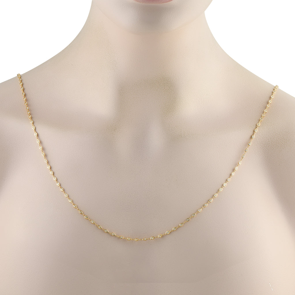 Exclusive 18K Yellow Gold 6.30ct Diamond Necklace